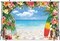 10x8ft Polyester Summer Beach Backdrop | Hawaiian Tropical Palm Leaves & Surfboard Photography Background for Aloha Luau Party, Portrait Photo Booth & Banner Decor